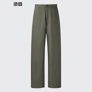 Uniqlo Women's Wide Chino Pants Olive NWT